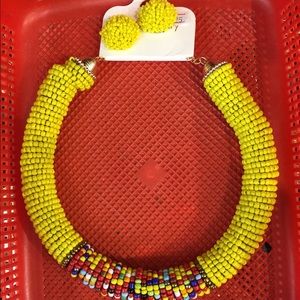 African beaded necklace. Select color.